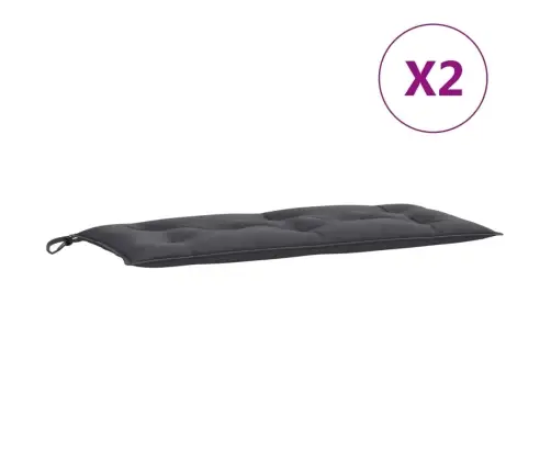 Dārza Sola Matrači, 2 Gab., 100X50X7 Cm, Audums, Antracītpelēks Vidaxl
