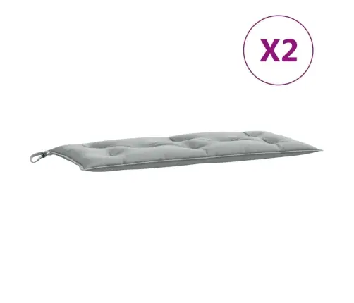 Dārza Sola Matrači, 2 Gab., Gaiši Pelēks, 100X50X7 Cm, Audums Vidaxl