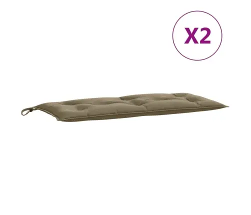 Aiapingi Istmepadjad 2 Tk, Pruunikashall, 100X50X7 cm Kangas