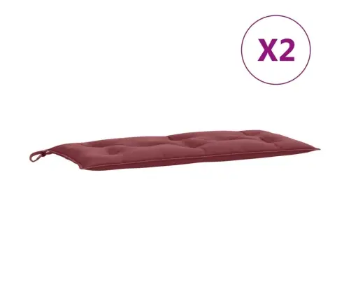Sodo Suoliuko Pagalvėlės, 2Vnt., Vyno, 100X50X7cm Audinys