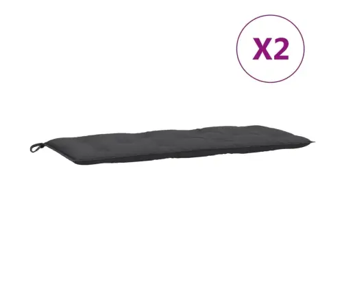 Sodo Suoliuko Pagalvėlės, 2Vnt., Antracito, 120X50X7cm Audinys