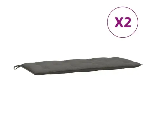 Sodo Suoliuko Pagalvėlės, 2Vnt., Pilkos, 120X50X7cm Audinys