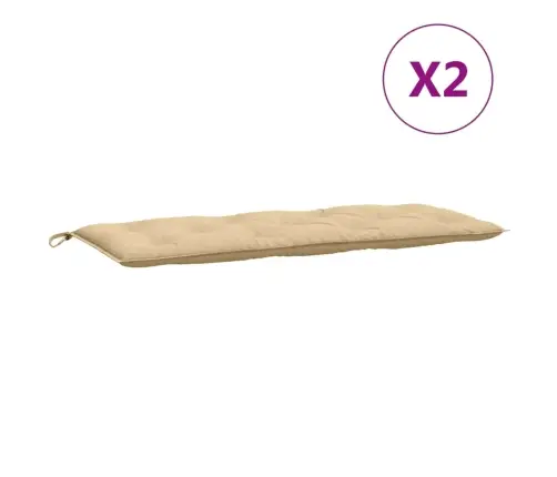 Sodo Suoliuko Pagalvėlės, 2Vnt., Smėlio, 120X50X7cm Audinys