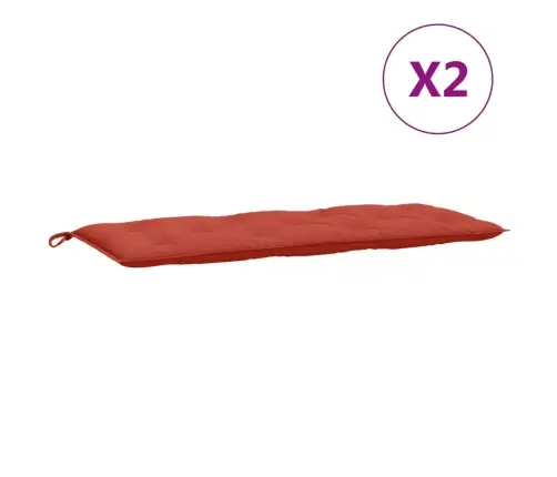 Dārza Sola Matrači, 2 Gab., 120X50X7 Cm, Audums, Sarkans Vidaxl