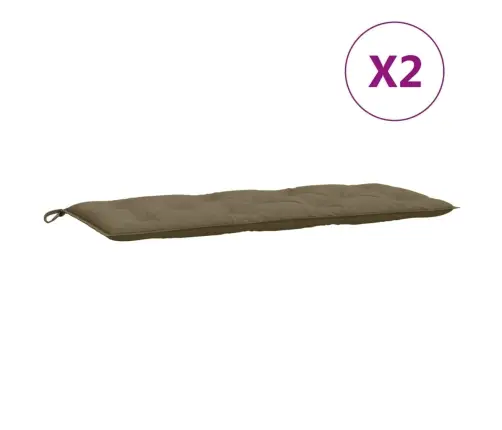 Dārza Sola Matrači, 2 Gab., 120X50X7 Cm, Audums, Pelēkbrūns Vidaxl