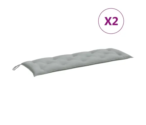 Dārza Sola Matrači, 2 Gab., Gaiši Pelēks, 150X50X7 Cm, Audums Vidaxl