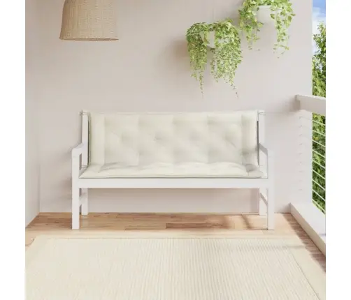 Dārza Sola Matrači, 2 Gab., 150X50X7 Cm, Audums, Krēmkrāsas Vidaxl