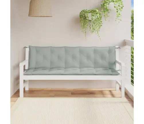 Dārza Sola Matrači, 2 Gab., Gaiši Pelēks, 180X50X7 Cm, Audums Vidaxl