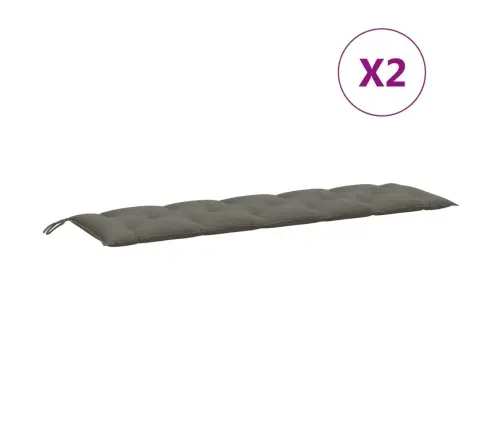 Sodo Suoliuko Pagalvėlės, 2Vnt., Pilkos, 180X50X7cm Audinys