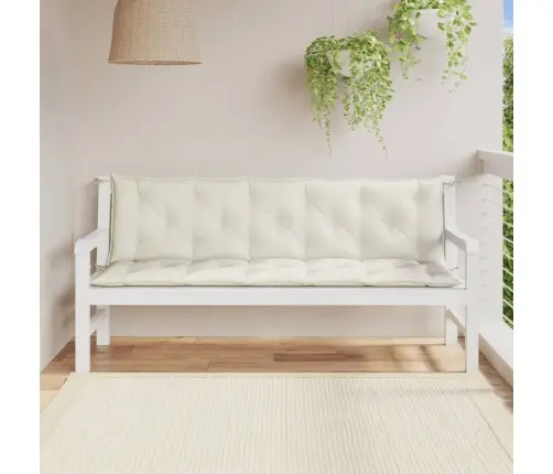 Dārza Sola Matrači, 2 Gab., 180X50X7 Cm, Audums, Krēmkrāsas Vidaxl