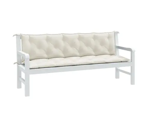 Dārza Sola Matrači, 2 Gab., 180X50X7 Cm, Audums, Krēmkrāsas Vidaxl