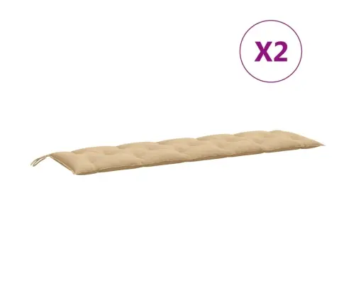 Sodo Suoliuko Pagalvėlės, 2Vnt., Smėlio, 180X50X7cm Audinys