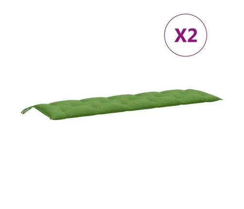 Dārza Sola Matrači, 2 Gab., 180X50X7 Cm, Audums, Zaļš Vidaxl
