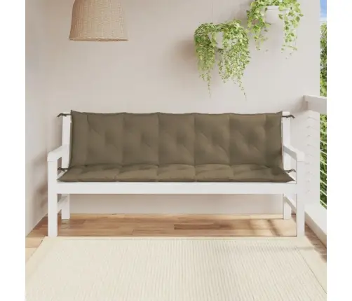 Dārza Sola Matrači, 2 Gab., 180X50X7 Cm, Audums, Pelēkbrūns Vidaxl