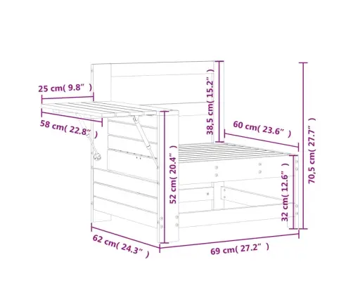Käetoega Aiadiivan Lisalauaga Männipuit