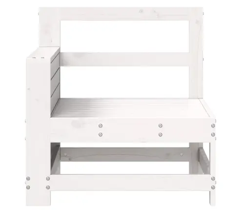 Sodo Sofos Dalis Su Šoniniu Staliuku, Balta, Pušis, Su Porankiu