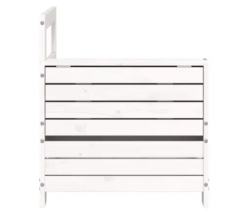 Sodo Sofos Dalis Su Šoniniu Staliuku, Balta, Pušis, Su Porankiu