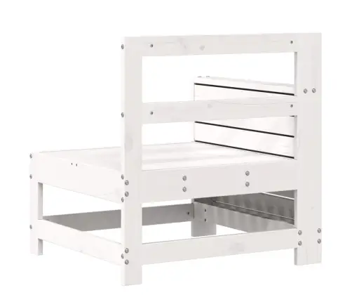 Sodo Sofos Dalis Su Šoniniu Staliuku, Balta, Pušis, Su Porankiu