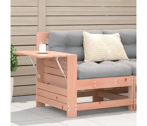 Dārza Dīvāns Ar Roku Balstu Un Galdiņu, Duglasa Egles Masīvkoks Vidaxl