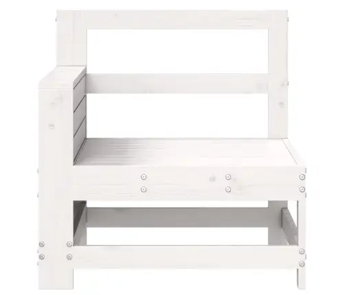 Sodo Sofos Dalis, Balta, 69X62X70,5cm Pušis, Su Porankiu