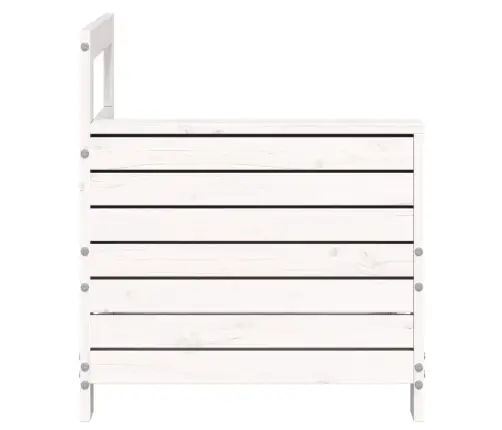 Sodo Sofos Dalis, Balta, 69X62X70,5cm Pušis, Su Porankiu