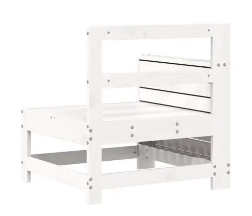 Sodo Sofos Dalis, Balta, 69X62X70,5cm Pušis, Su Porankiu