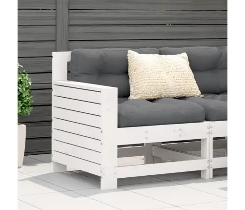 Sodo Sofos Dalis, Balta, 69X62X70,5cm Pušis, Su Porankiu