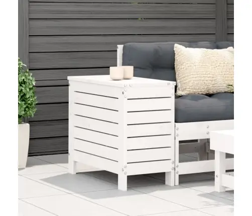 Dārza Kājsoliņš, Balts, 62X31,5X52 Cm, Priedes Masīvkoks Vidaxl