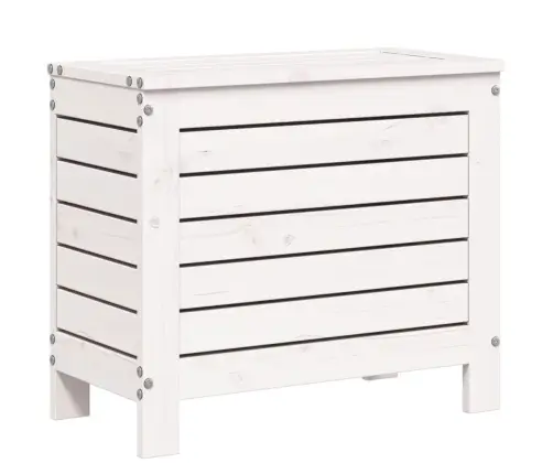 Dārza Kājsoliņš, Balts, 62X31,5X52 Cm, Priedes Masīvkoks Vidaxl