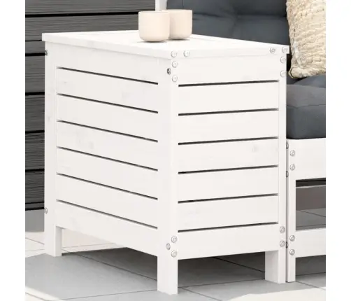 Dārza Kājsoliņš, Balts, 62X31,5X52 Cm, Priedes Masīvkoks Vidaxl