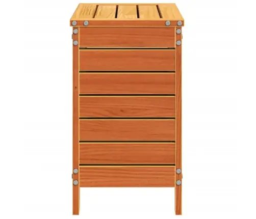 Dārza Kājsoliņš, Vaska Brūnas, 62X31,5X52 Cm, Priedes Koks Vidaxl