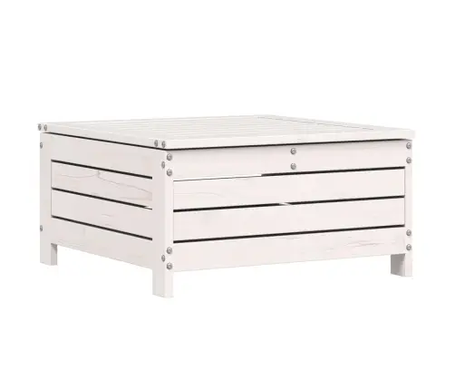 Dārza Kājsoliņš, Balts, 62X63,5X32 Cm, Priedes Masīvkoks Vidaxl