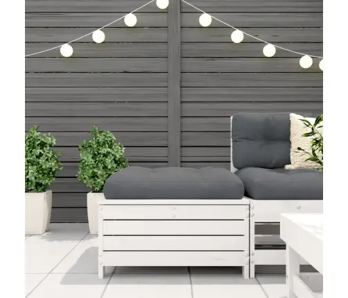 Dārza Kājsoliņš, Balts, 62X63,5X32 Cm, Priedes Masīvkoks Vidaxl