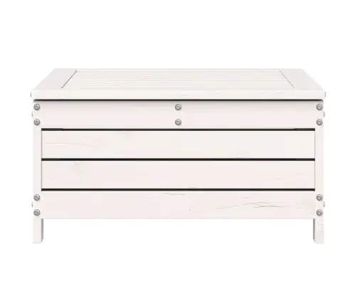 Dārza Kājsoliņš, Balts, 62X63,5X32 Cm, Priedes Masīvkoks Vidaxl