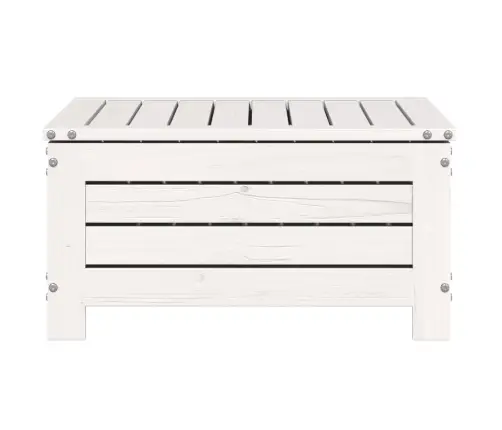 Dārza Kājsoliņš, Balts, 62X63,5X32 Cm, Priedes Masīvkoks Vidaxl