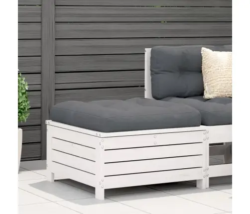 Dārza Kājsoliņš, Balts, 62X63,5X32 Cm, Priedes Masīvkoks Vidaxl