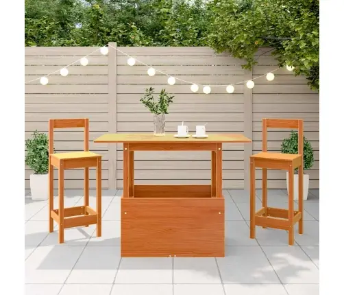 Dārza Galds, Vaska Brūnas, 100X50X75 Cm, Priedes Masīvkoks Vidaxl