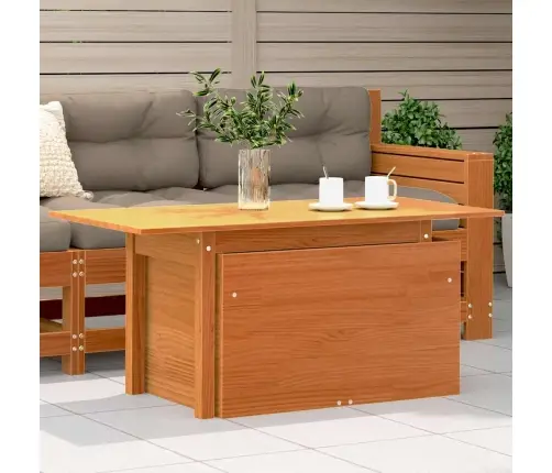 Dārza Galds, Vaska Brūnas, 100X50X75 Cm, Priedes Masīvkoks Vidaxl