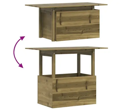 Aialaud, 100 X 50 X 75 cm Immutatud Männipuit