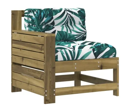 Dārza Dīvāns Ar Matračiem, Impregnēts Priedes Koks Vidaxl