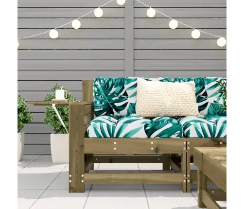 Dārza Dīvāns Ar Matračiem, Impregnēts Priedes Koks Vidaxl