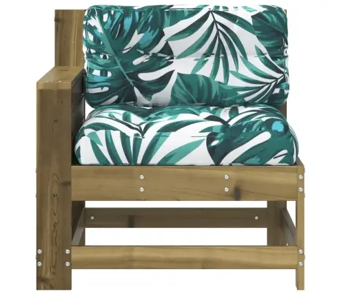 Dārza Dīvāns Ar Matračiem, Impregnēts Priedes Koks Vidaxl