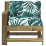 Dārza Dīvāns Ar Matračiem, Impregnēts Priedes Koks Vidaxl