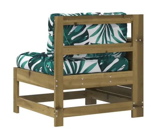 Dārza Dīvāns Ar Matračiem, Impregnēts Priedes Koks Vidaxl