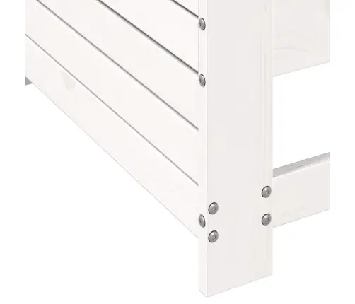 Dārza Dīvāns Ar Matračiem, Balts Priedes Masīvkoks Vidaxl