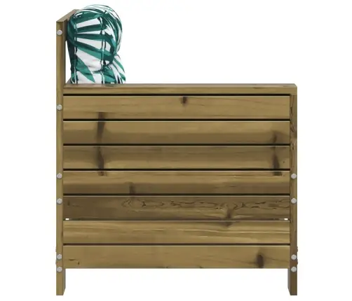 Dārza Dīvāns Ar Matračiem, Impregnēts Priedes Koks Vidaxl