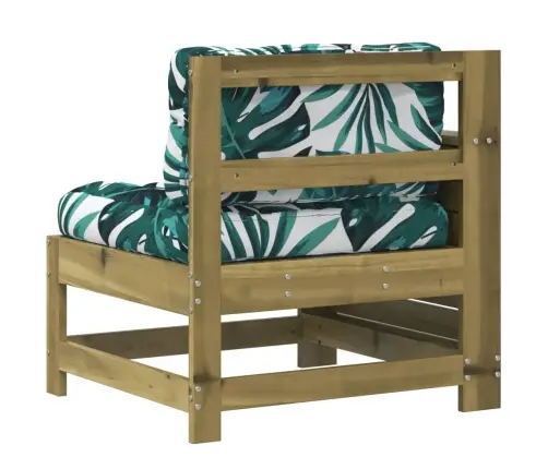 Dārza Dīvāns Ar Matračiem, Impregnēts Priedes Koks Vidaxl