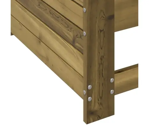 Dārza Dīvāns Ar Matračiem, Impregnēts Priedes Koks Vidaxl