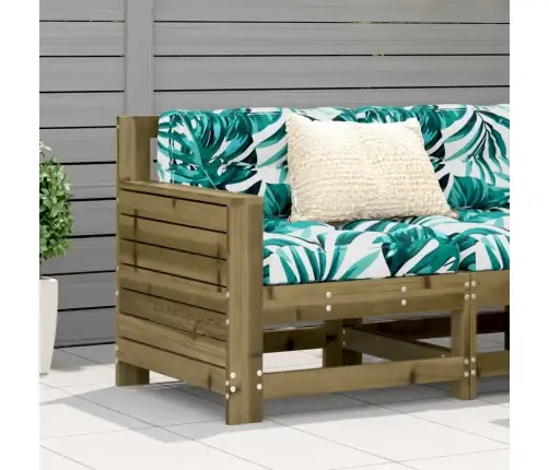 Dārza Dīvāns Ar Matračiem, Impregnēts Priedes Koks Vidaxl