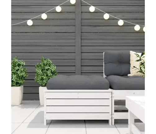 Dārza Soliņš Ar Matraci, Balts Priedes Masīvkoks Vidaxl